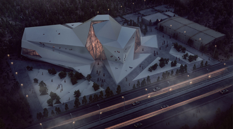architecture-contemporaine-origami-salle-escalade-Polur-Iran