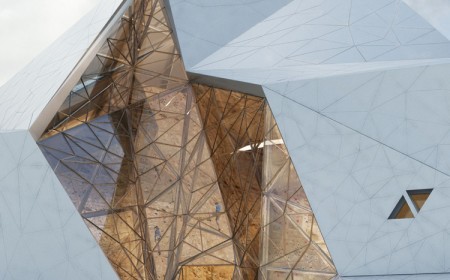 architecture-contemporaine-origami-salle-escalade-futuriste-Polur-Iran
