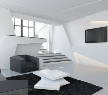 déconstructivisme-design-intérieur-fauteuil-canapé-concept-facetté-minimaliste