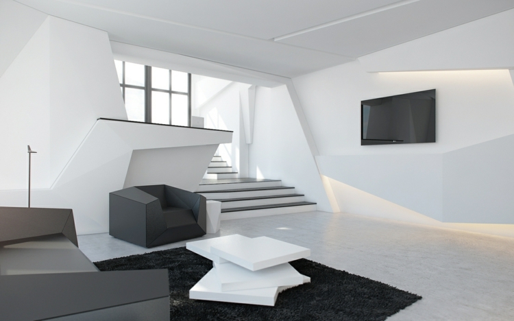 déconstructivisme-design-intérieur-fauteuil-canapé-concept-facetté-minimaliste