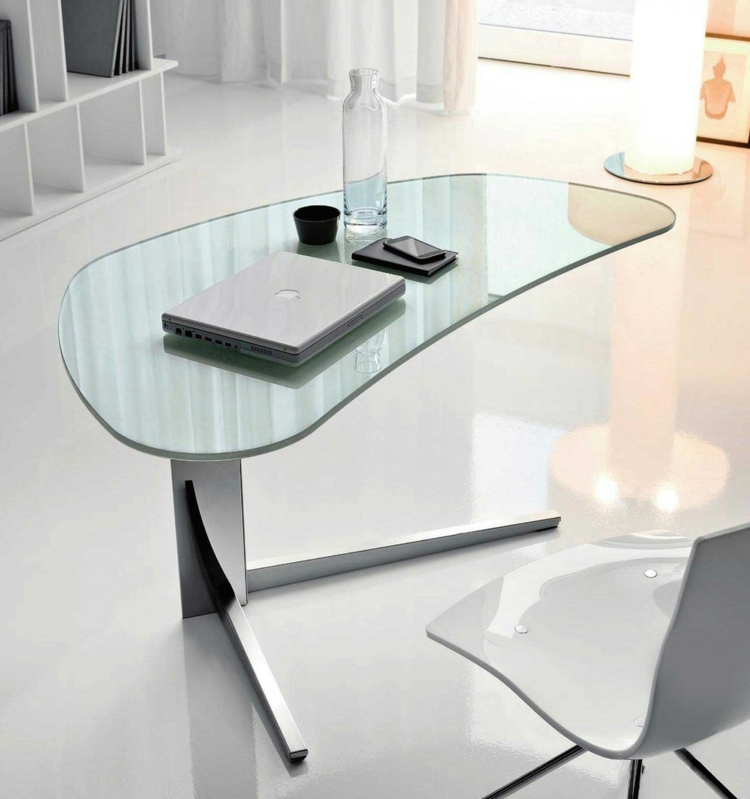 déconstructivisme en design intérieur-table-bureau-organique