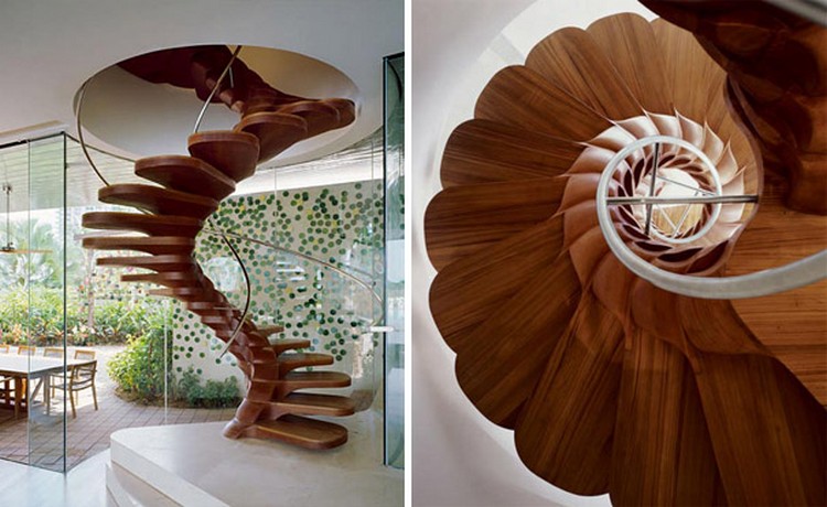 escalier-intérieur-moderne-colimaçon-bois-spirale
