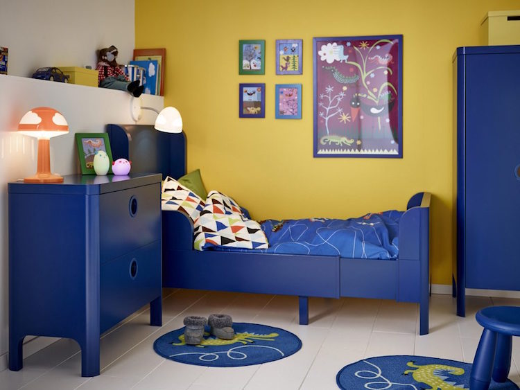 idées chambre enfant IKEA lit-évolutif-Busunge
