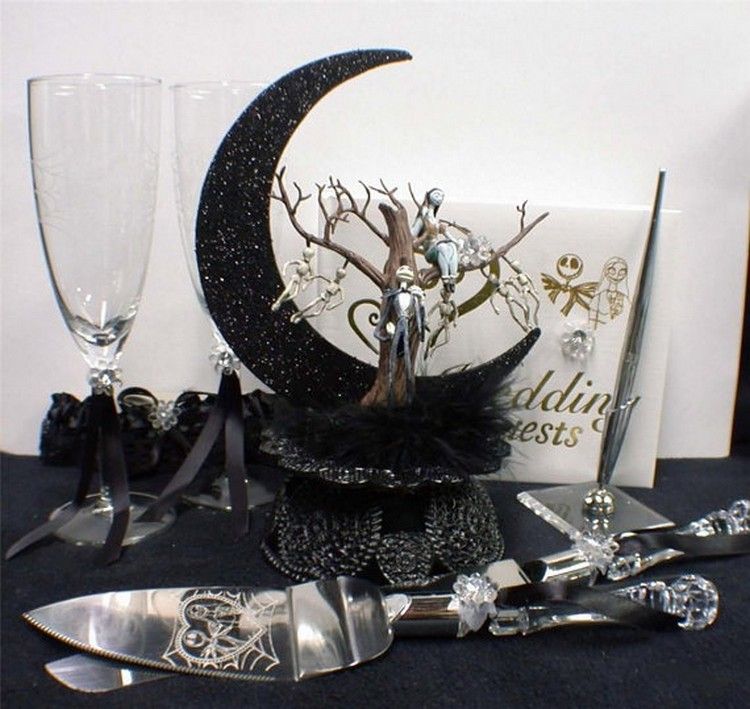 mariage-thème-déco-halloween-noir-moderne