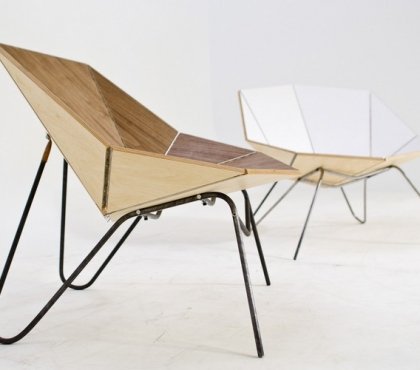 origami-inspiré-mobilier-idée-chaise-bois-metal