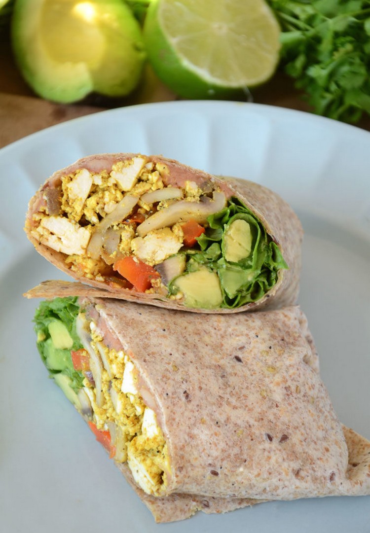 petit-déjeuner-vegan-idées-wrap-tortilla-végétalienne