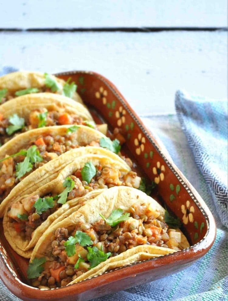 recette-tacos-mexicain-vegan-végétarienne-lentilles-sauce-légumes