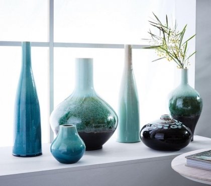 set-vases-objet-déco-bleu-canard-design