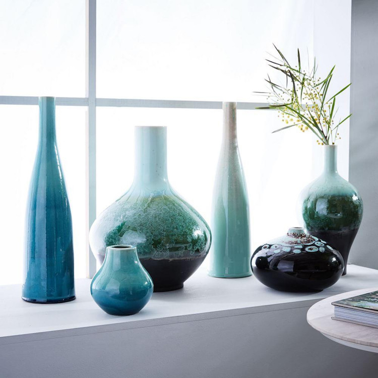 set-vases-objet-déco-bleu-canard-design
