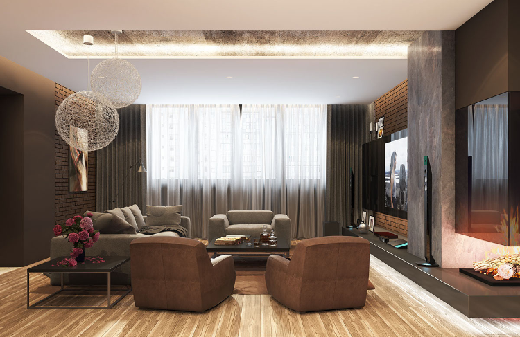 éclairage-indirect-plafond-idées-modernes-salon-déco-luxe