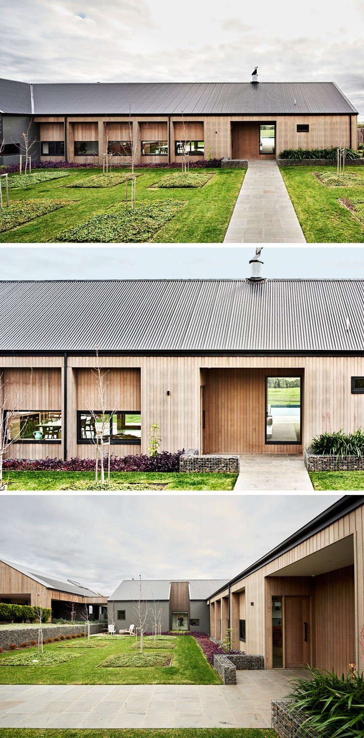 Aménagement intérieur maison campagne ranch américain style moderne design extérieur rustique