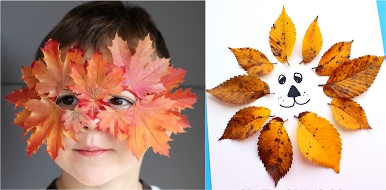 activités avec feuilles d'automne pour les enfants de la maternelle