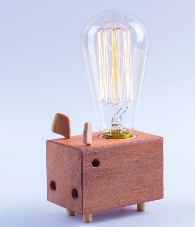 cadeau de Noël ado lampe poser vintage ampoule Edison O-piggie
