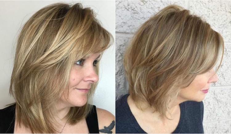 50-year-old haircut woman maintains shape and reduces length
