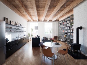 cuisine américaine style loft cuisine linéaire ouverte salle séjour