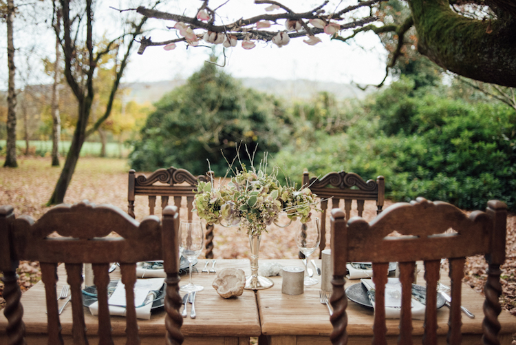 décoration table mariage automne réception plein air