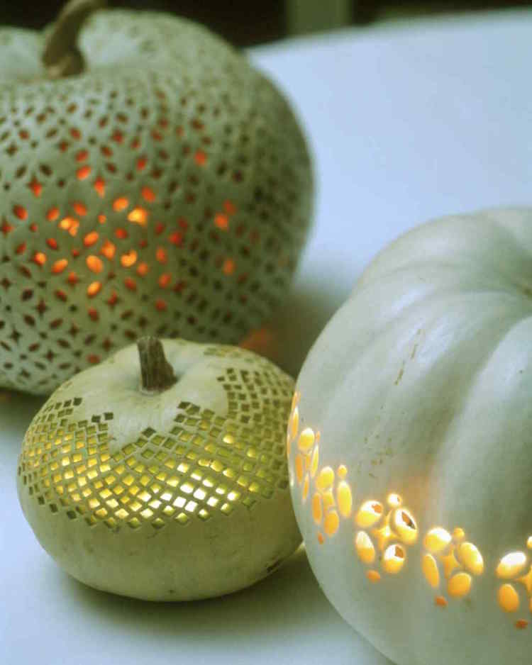 décoration thème automne citrouilles carving effet