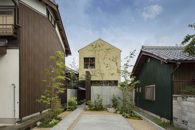 extérieur façade maison design jardin style japonais