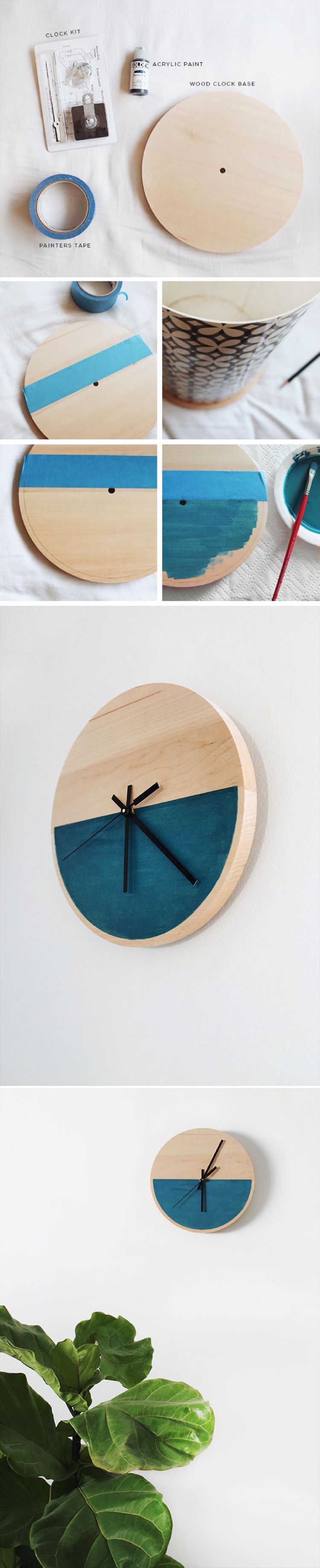 idees DIY horloge murale ronde bois étapes fabrication