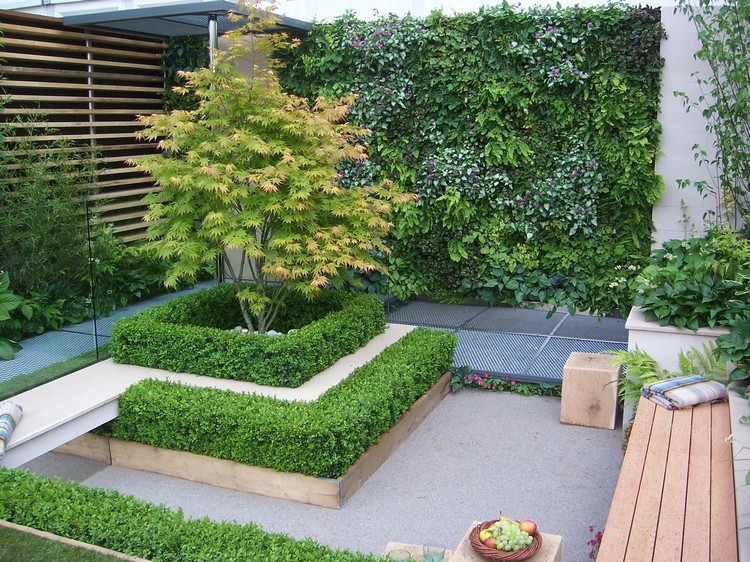 jardins modernes idées chics et contemporaines verdure palissade en bois