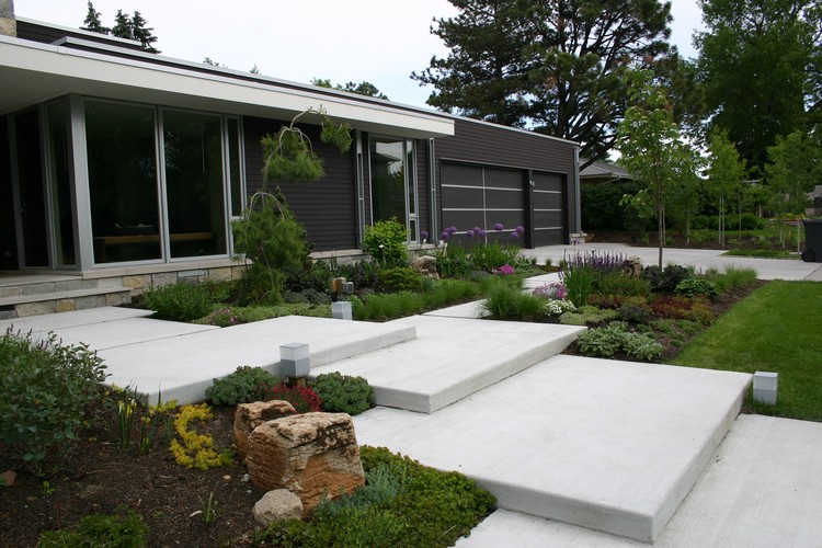 jardins modernes style minimaliste verdure bardage claire voie