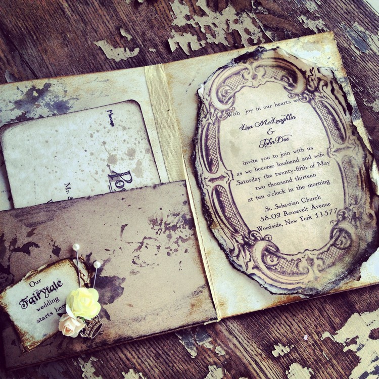 mariage romantique idées invitations originales style vintage