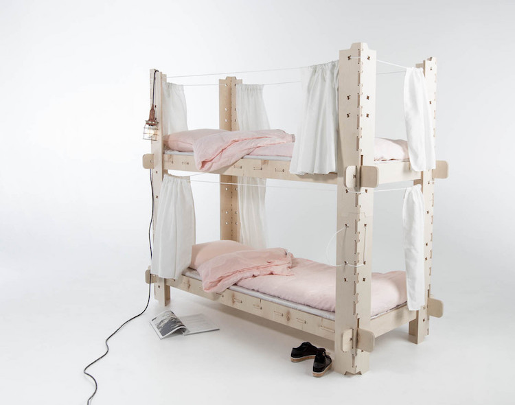 meubles en carton lits empilables Jani Luukkonen