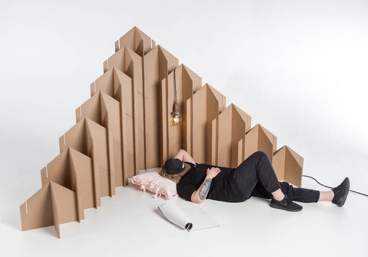 meubles en carton séparateur modulable Anne Hirvonen