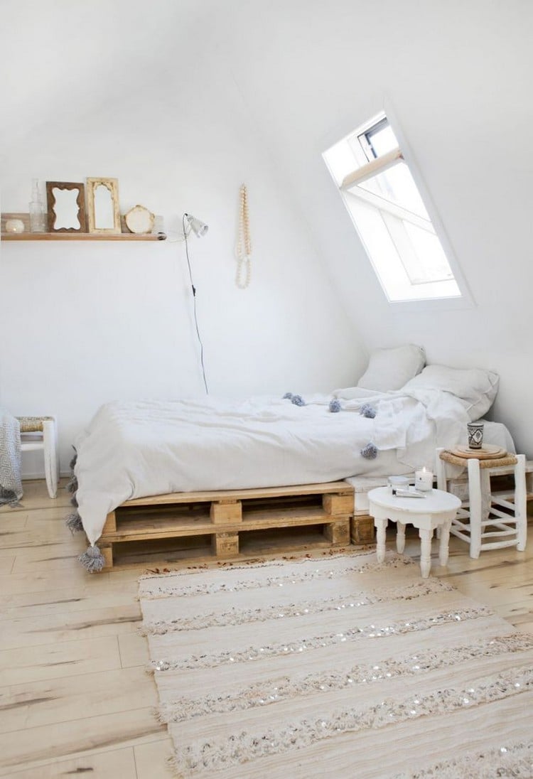 meubles palettes déco scandinave lit