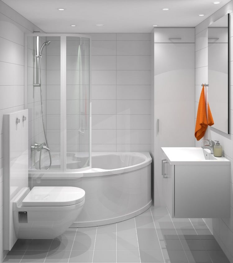 petite salle de bain scandinave style minimaliste hyper moderne