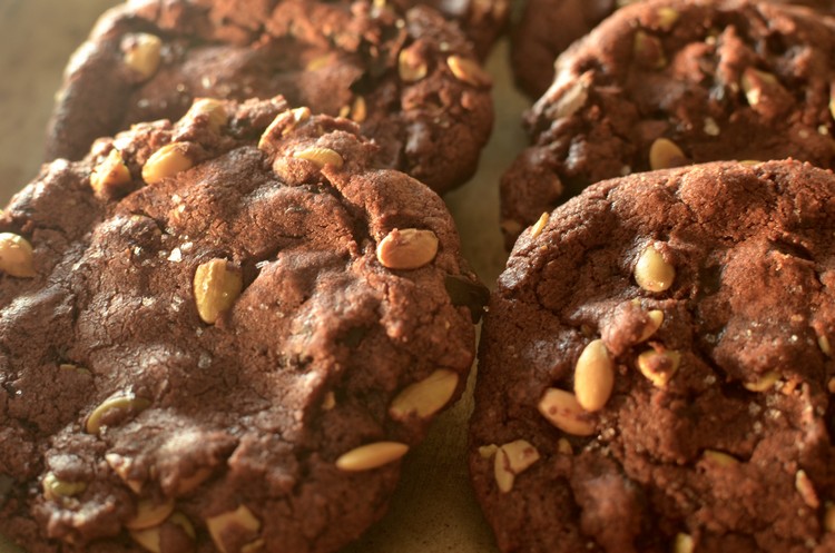 recette dessert automne biscuits au chocolat et aux grains de citrouille
