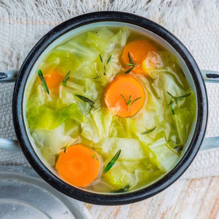 recette detox soupe chou vert carottes