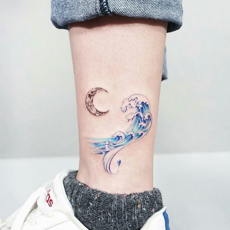tatouage jambe femme idées cool cheville