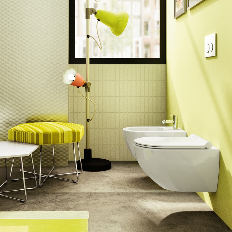 toilettes suspendues ameublement salle bain design moderne