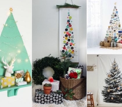 20 sapins de Noël originaux gain de place tendance 2017