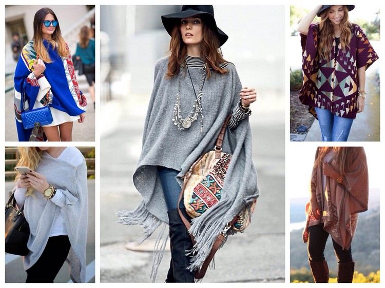 5 propositions comment porter un poncho femme façon écharpe couleurs différentes quel accessoire adopter