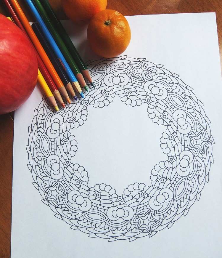 Mandala Noël 2017 à imprimer gratuitement activité famille idée déco fête