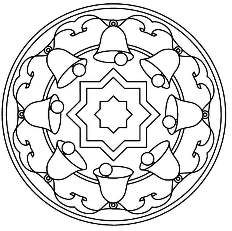 boule Mandala Noël 2017 à imprimer déco fête faire soi même