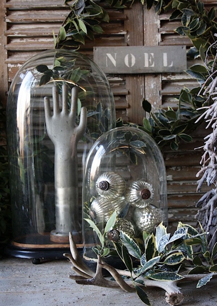 cloche en verre vintage boules noel verre decoration de Noel faire soi meme