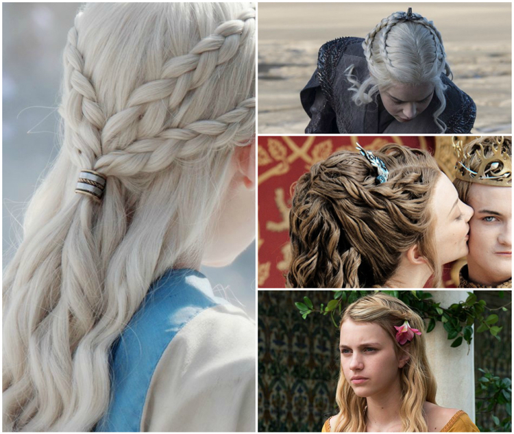 coiffure mariée cheveux long inspirée pérsonnages de Game of Thrones looks émblematiques iconiques personnages féminines tresse nattes cheveux lâchés