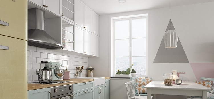 couleur mur quel bois cuisine nordique blanc éléments déco couleurs pastel