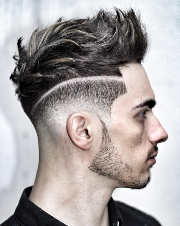 coupe-undercut-homme-décoiffé-avec-trait-rasé