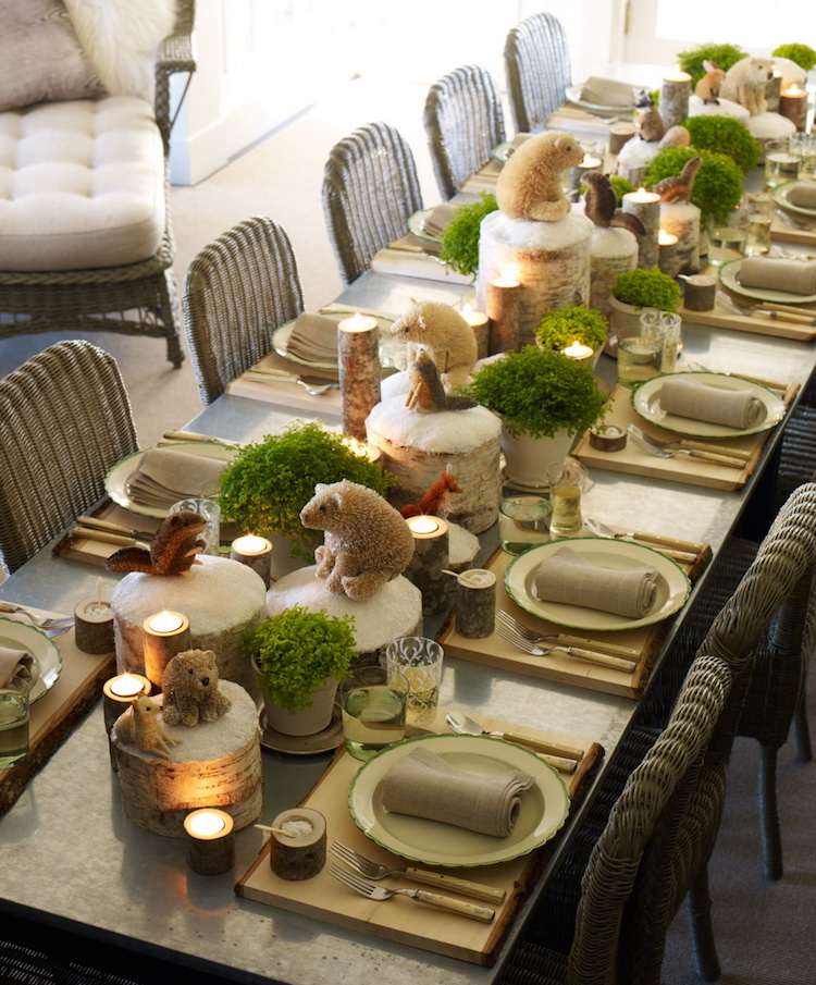 décoration-de-table-Noël-en-longueur-esprit-nature