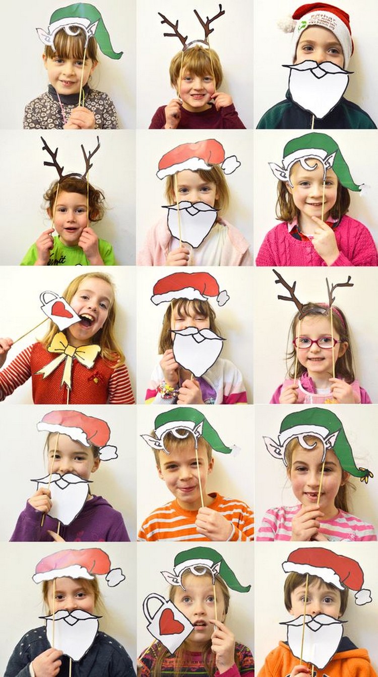 déco Noël à faire soi-même déguisement pere Noël lutins rennes fête enfants
