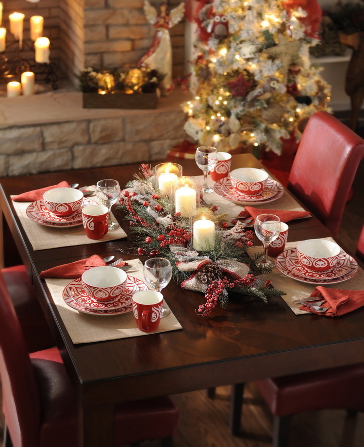 décoration-de-table-Noël-4-personnes-fête-en-famille