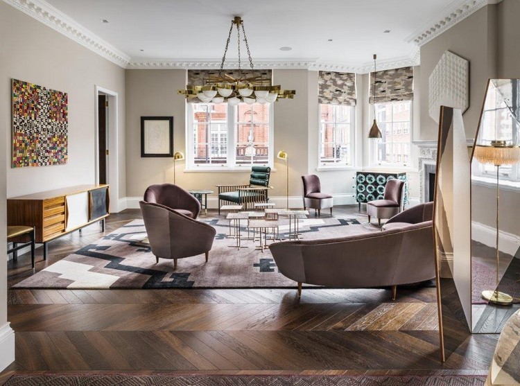 décoration style anglais vaste salon appartement anglais idées déco raffinées design vintage