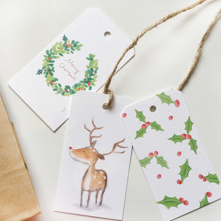 etiquettes cadeaux Noel imprimer papier cartonne motif renne