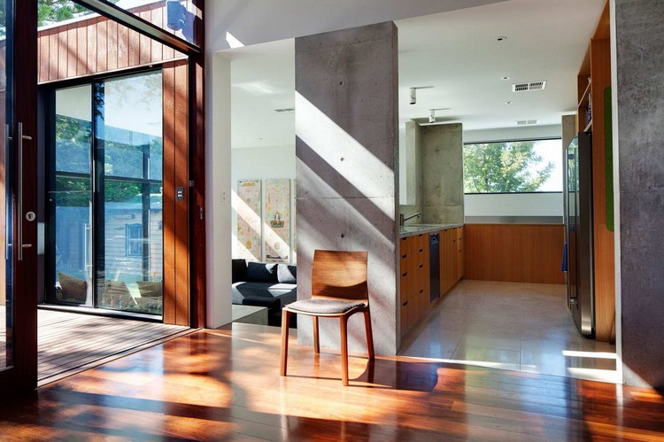 extension maison en bois design contemporain épuré agrandissement espace