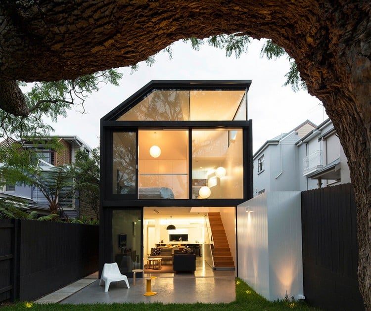 extension maison style minimaliste maison deux étages style moderne design bois