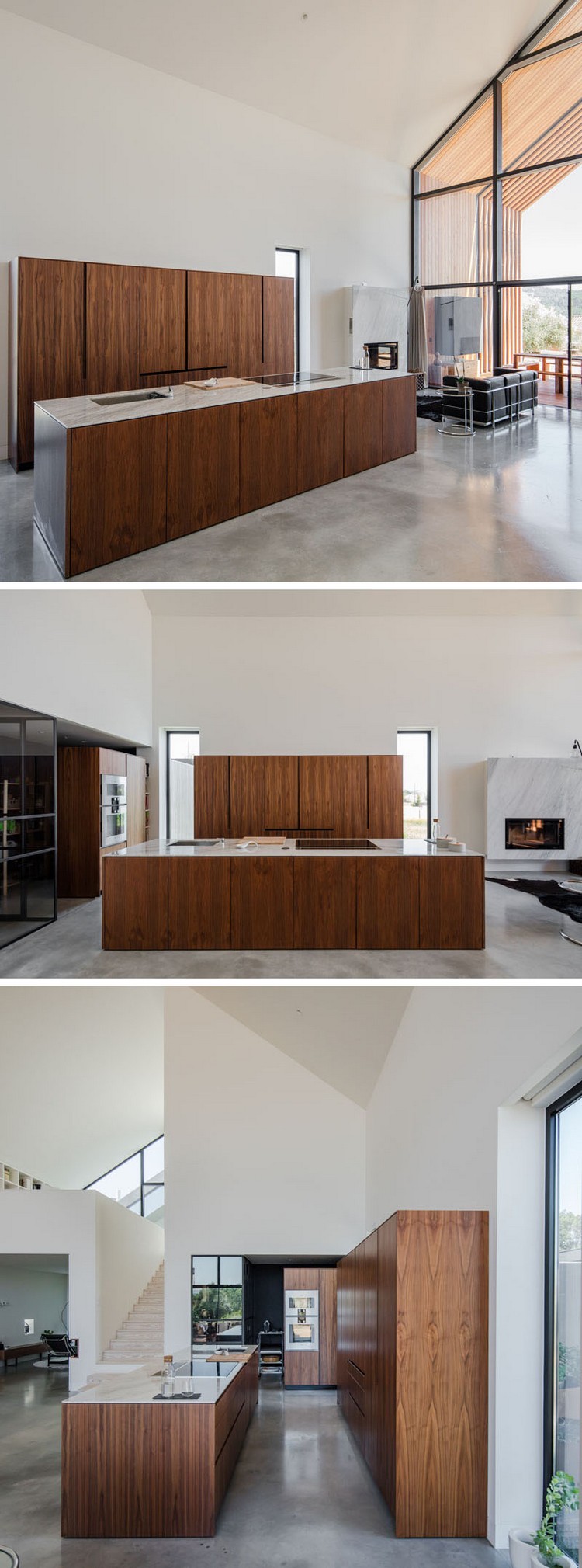 fenêtre sur mesure cuisine bois chêne design moderne maison architecte portugaise